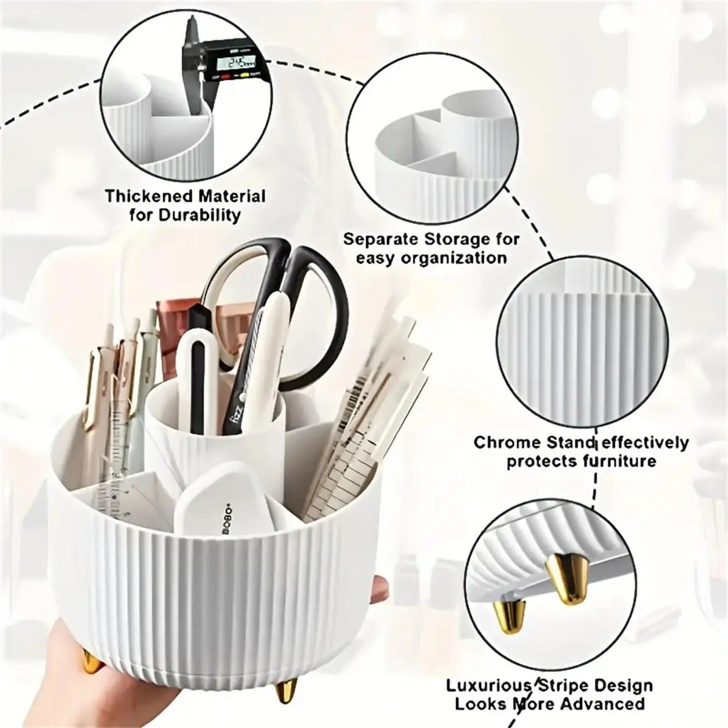 360° Rotating Makeup Organizer – Cosmetic Storage