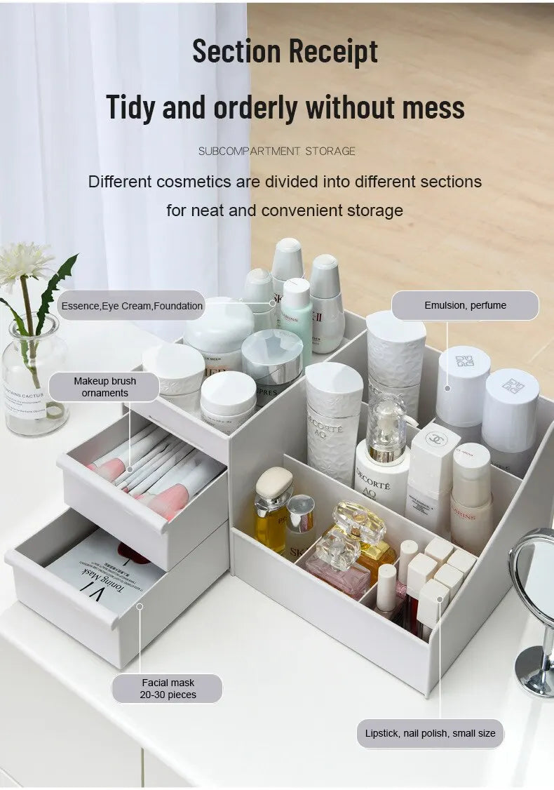 Makeup Storage Organizer with Drawers – Organizador de Maquillaje